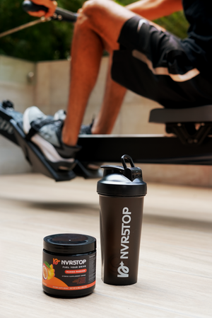 Mango and passion fruit energy drink lifestyle photo