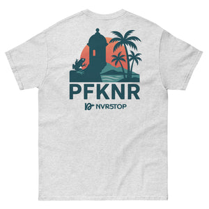 Back view of NVRSTOP Tee – structured cotton shirt with clean silhouette