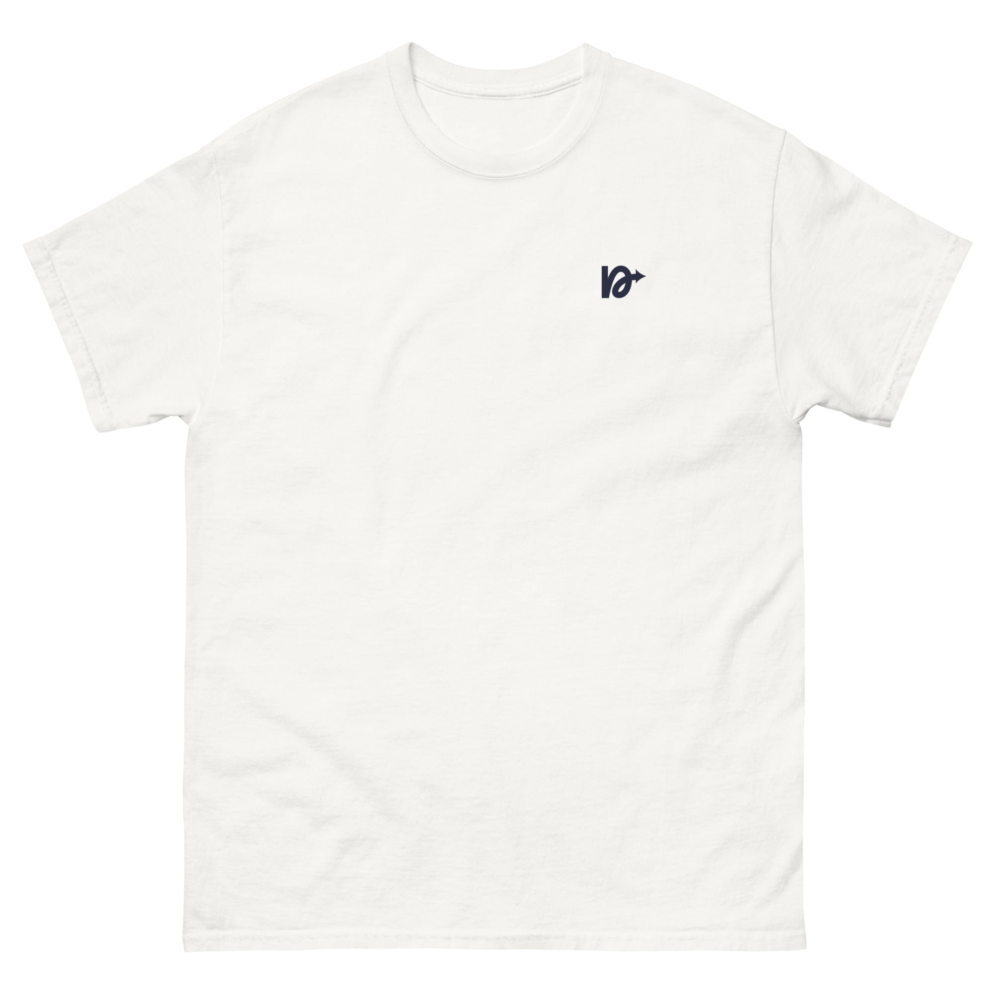 PRFNR Series NVRSTOP Tee – front view of unisex cotton graphic shirt with streetwear fit