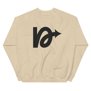 Back of NVR5TOP CREW Sweatshirt – minimalist and clean design in premium cotton